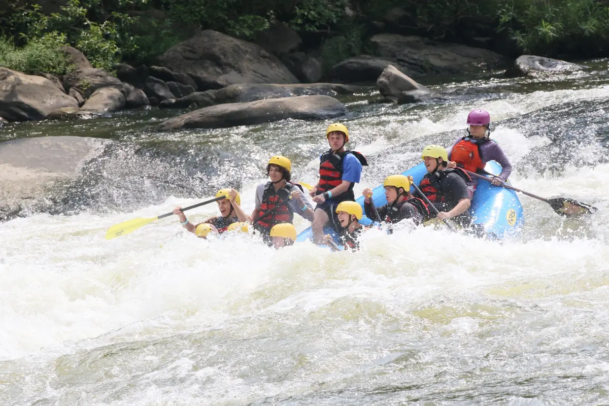 Troop 826 Scouts whitewater rafting
